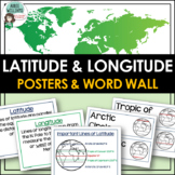 Latitude and Longitude Posters & Word Wall