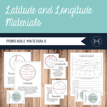 Preview of Latitude and Longitude 3-Part Cards, Posters, and Task Cards