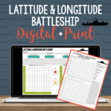 Latitude and Longitude Battleship | Digital and Print Bundle