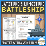 Latitude and Longitude Battleship Game | Geography Activity