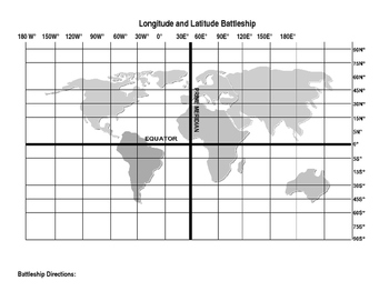 Preview of Latitude and Longitude Battleship Game