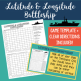 Latitude and Longitude Battleship Game - Map Skills Geogra
