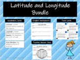 Latitude and Longitude Bundle (Vocab Cards, Task Cards, St