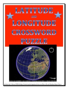 Latitude and Longitude Crossword Puzzle