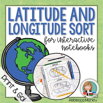 Preview of Latitude and Longitude Interactive Notebook Activity