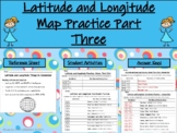 Latitude and Longitude Map Practice Activity 3 (Worksheets