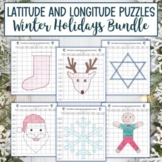 Latitude and Longitude Practice Puzzle Activity - Winter C