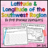 Latitude and Longitude Practice Southwest Region No PREP P