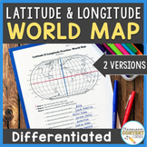 Latitude and Longitude Worksheet | Differentiated Activity