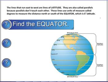 Preview of Latitude and Longitude SMART Notebook lesson