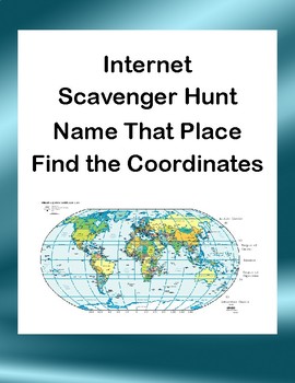 Preview of Latitude and Longitude Webquest or Internet Scavenger Hunt- Geography