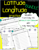 Latitude and Longitude Worksheet Bundle