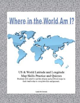 Preview of Latitude and Longitude Worksheets- World Geography