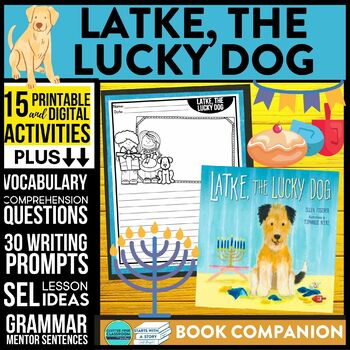 Preview of LATKE, THE LUCKY DOG activities READING COMPREHENSION Book Companion read aloud