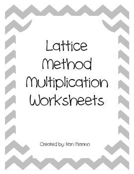 lattice multiplication worksheets teaching resources tpt