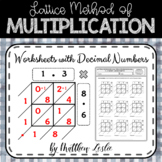 Lattice Method of Multiplication (Worksheets with Decimal 