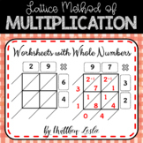 Lattice Method of Multiplication (Worksheets with Whole Numbers)