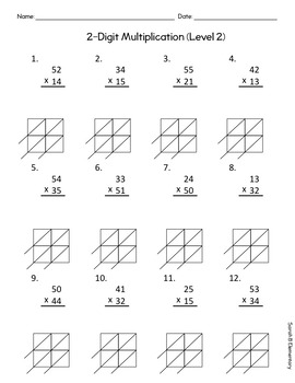 Lattice Multiplication (2-3 Digit) by Sarah B Elementary | TpT