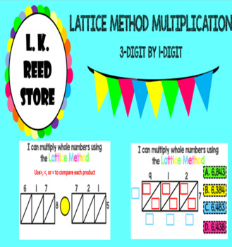 Preview of Lattice Multiplication (3 x 1-digit) (Learning Activity/Distance Learning)