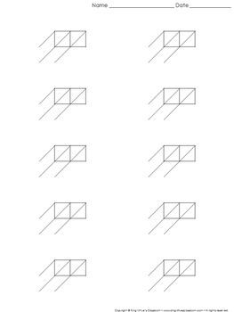 Preview of Lattice Multiplication: Blank Practice Sheet 2-digit by 1-digit Multiplication