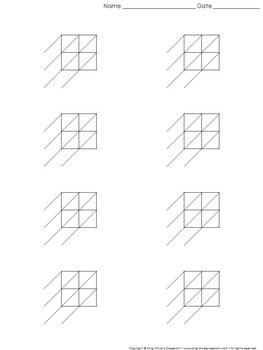 Preview of Lattice Multiplication: Blank Practice Sheet 2-digit by 2-digit Multiplication