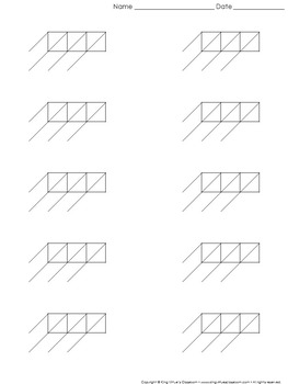 Preview of Lattice Multiplication: Blank Practice Sheet 3-digit by 1-digit Multiplication