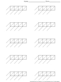 Lattice Multiplication: Blank Practice Sheet 4-digit by 1-digit Multiplication