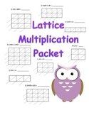 Lattice Multiplication Packet (90 pages) 2x1 3x1 4x1 2x2 3