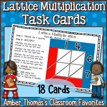 Preview of Lattice Multiplication Task Cards