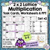 Lattice Multiplication 2x2 Task Cards - Multiplication Lat