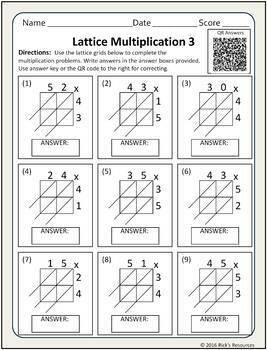 best lattice multiplication worksheets multiplication review and practice