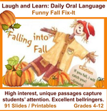 Laugh and Learn:  Fall Themed Daily Oral Language Funny Fix-It