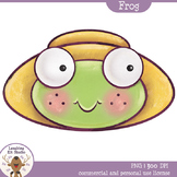 Laughing Deer Studio Painted Frog Face Clipart