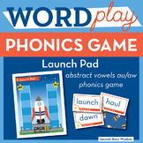 Launch Pad abstract au and aw Phonics Game - Words Their Way Game