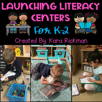 Preview of Launching Literacy Centers: I Can Cards, Center Icons and Templates