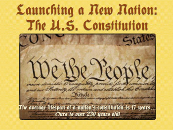 Preview of New Nation Pt. 2 Slideshow / U.S. Constitution (for Notes Packets Version 1 & 2)