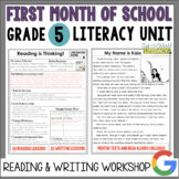 Back to School Reading and Writing Workshop Lessons & Mentor Texts - 5th Grade