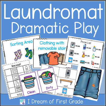 Preview of Laundromat Dramatic Play for The Clothes Study for Preschool