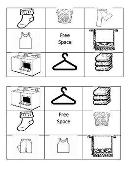 Laundry BINGO- life skills by Savvy Social Worker | TpT
