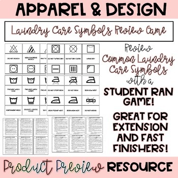 Preview of Laundry Care Symbols Card Game Review | Apparel & Design | FACS, FCS