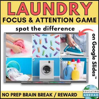 Preview of Laundry Life Skills Activity | Spot the Difference Conversation Game