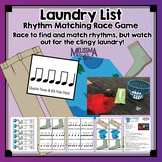 Laundry List: Rhythm Matching Race! Quarter Notes & 8th No