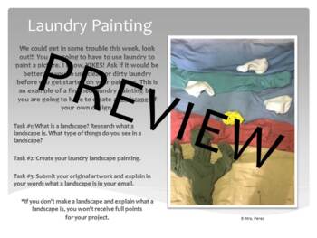 Preview of Laundry Painting of a Landscape