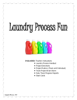 Preview of Laundry Process Fun Project for Large or Small Groups