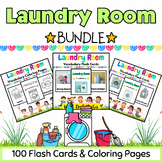 Laundry Room Coloring Pages & Flashcards BUNDLE for PreK &