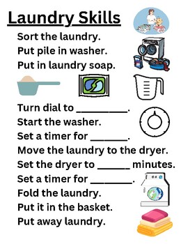 Preview of Laundry Skills Adapted