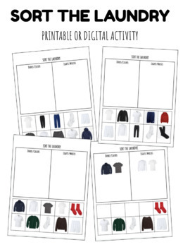 Preview of Laundry Sort: Virtual or Printable
