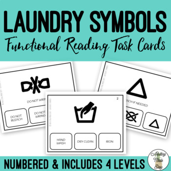 Preview of Laundry Symbols Task Cards