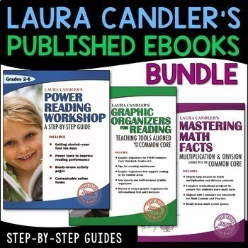 Preview of Laura Candler's Math and Reading 3-Book Bundle