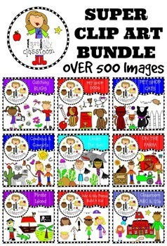 Preview of Laura Kelly Classroom CLIP ART BUNDLE